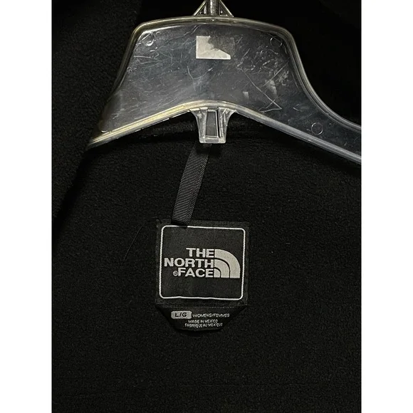 North Face Jacket Women L Black Hooded Denali Fleece Polartec Full Zip Pockets - Picture 6 of 10